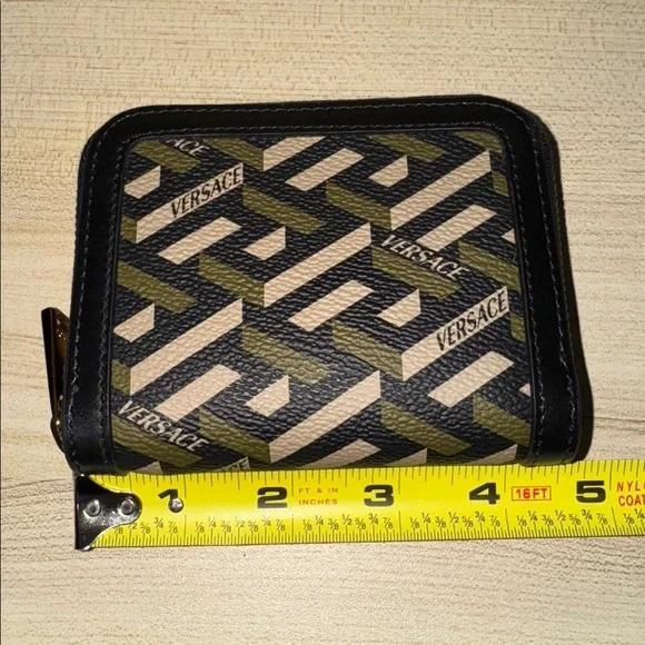 Versace wallet, small - black, khaki, gold